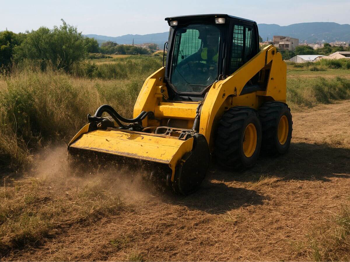 Maquinaria de desbroce en el Baix Llobregat