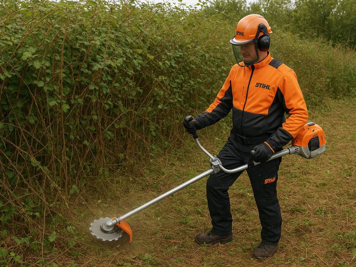 Maquinaria de desbroce en el Vallès Occidental