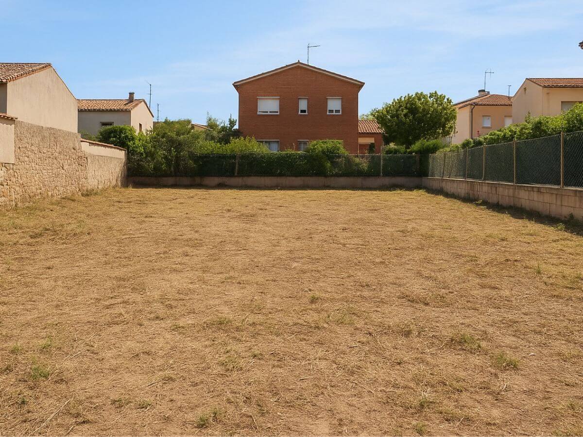 Acabado profesional tras la limpieza de un solar urbano en Vilanova del Camí.